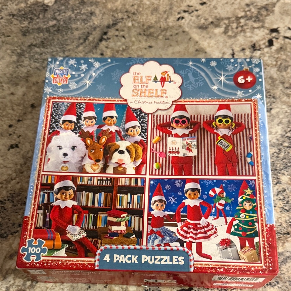 4 Pack Puzzles - Red and Blue